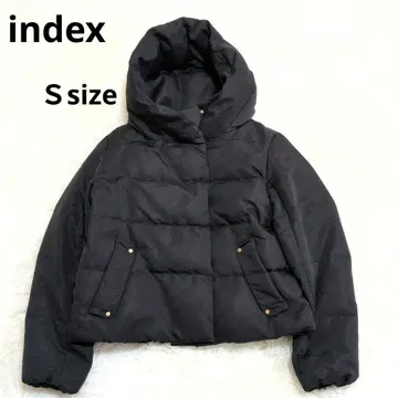 인덱스 다운 자켓 숏 기장 블랙 S 여성용
