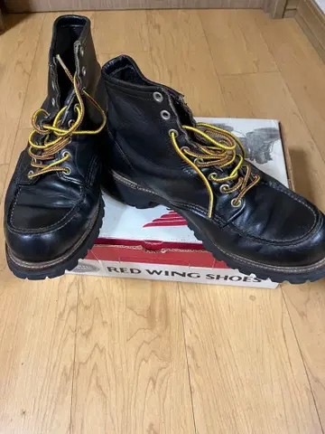 RED WING SHOES 블랙 워크 부츠