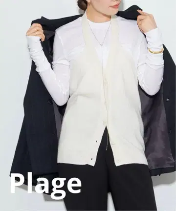 plage 홀터넥 니트