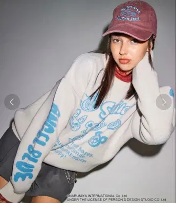 ANGEL BLUE 자카드 니트