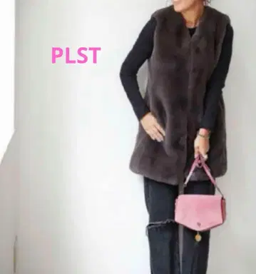 PLST 워셔블 에코 퍼 베스트 그레이 계열