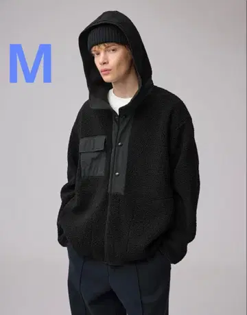 GU ENGINEERED GARMENTS 보아 플리스 스냅 후드티 M