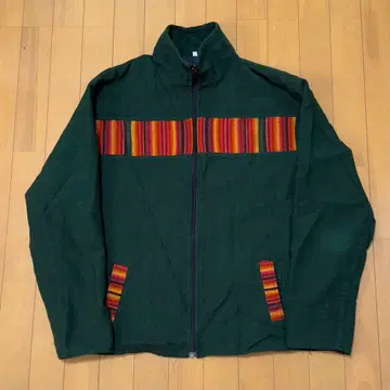 [레어] 다크 그린 자켓 집업 네이티브풍 디자인 XL