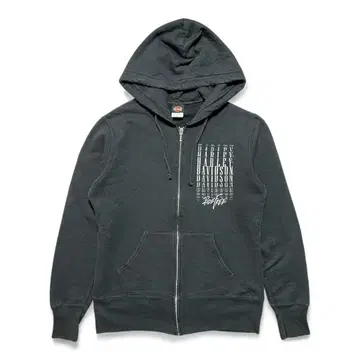 USA 구제 의류 할리데이비슨 집업 맨투맨 후드티 블랙