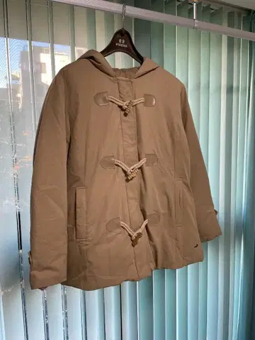 CROCODILE 후드 부착 더플 코트 LL 베이지