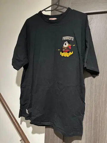 PANDIESTA 팬디에스타 자수 T셔츠 블랙 남성용 XL