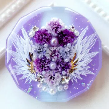 [ 1680 ] 레진 머리끈 포니 후크 브로치 핸드메이드