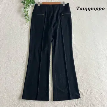 탄포포 블랙 플레어 팬츠 레오파드