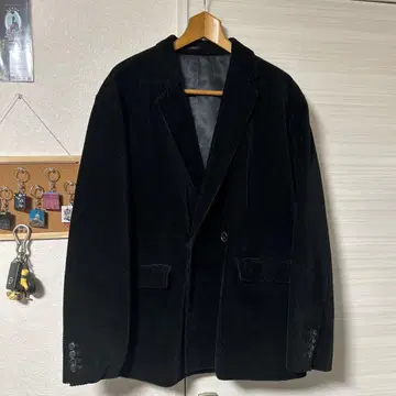 [즉완품] HARE 블랙 코듀로이 테일러드 자켓