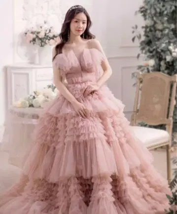 컬러 드레스 결혼식 드레스 튤 드레스 웨딩