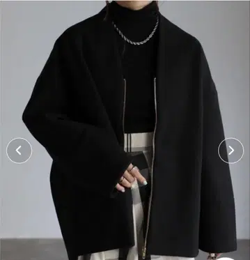 sakishimatokyo 노카라 숏코트/블루종 블랙