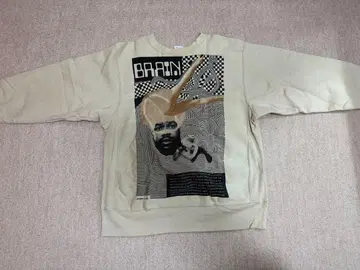 United Sports 맨투맨 L 베이지 그래픽 프린트