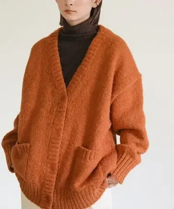 셀렉트모카 V넥 컬러 니트 가디건