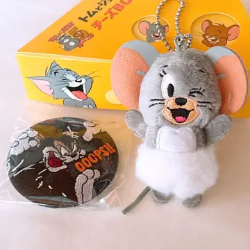 톰과 제리 타피 니블스 치즈 box 마스코트 부치 데님 자수 캔