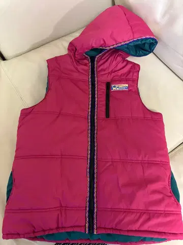 [ 새상품급 ] TITICACA 후드 부착 핑크 베스트