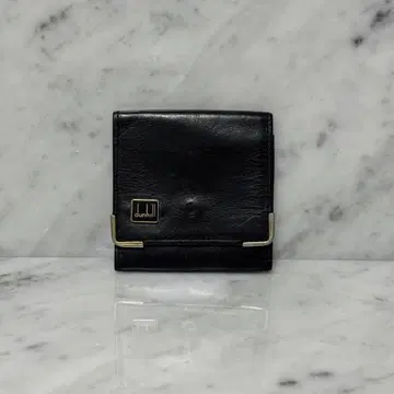 dunhill 던힐 코인 케이스 동전 지갑 천연 가죽 블랙