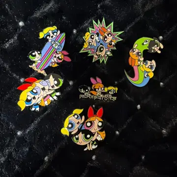 파워퍼프걸스 핀 배지 6개