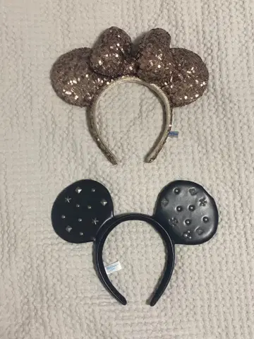 디즈니 머리띠 미키 블랙 미니 스팽글