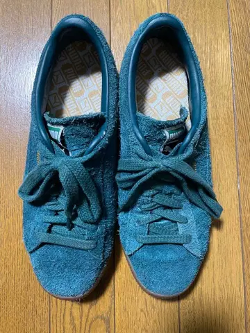 PUMA 다크 그린 스웨이드 스니커즈 27cm