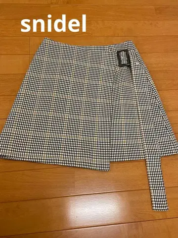 snidel 랩스커트 미니 체크