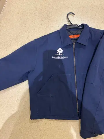 네이비 지퍼 달린 캐주얼 자켓