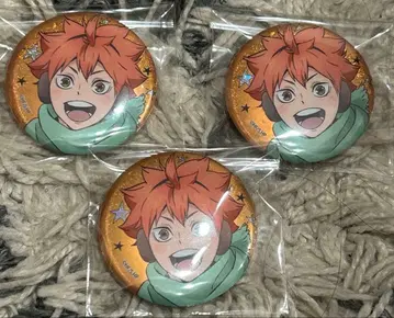 하이큐!! 코스모 월드 홀로그램 캔뱃지 히나타 쇼요 3개