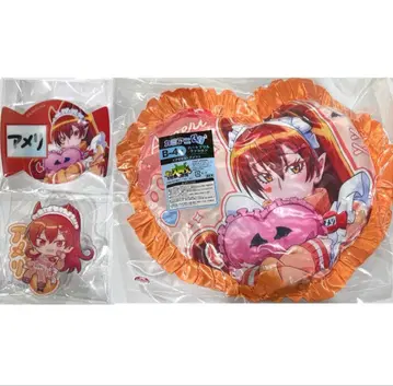 아자젤 아메리카미애니 복권 하트 프릴 쿠션 네임 배지