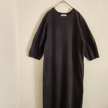 [ MACPHEE ] 블랙 7부 소매 원피스