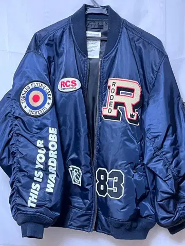 RODEOCROWNS MA-1 자켓 네이비