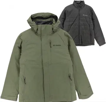 컬럼비아 아우터 올리브색 마운틴 후드티 3way 자켓
