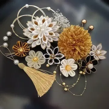 조각 머리 장식 골드 성인식 결혼식 졸업식