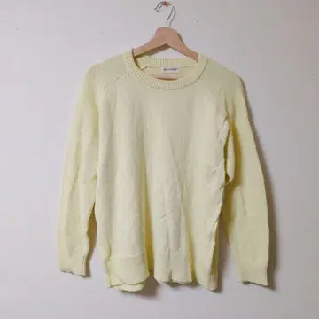 고품질 INED 옐로우 컬러 니트 긴팔 티셔츠 [9/M]