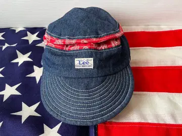 Lee 하우스 마크 수려한 다크 네이비 인디고 & 페이즐리 데님 헌팅 캡