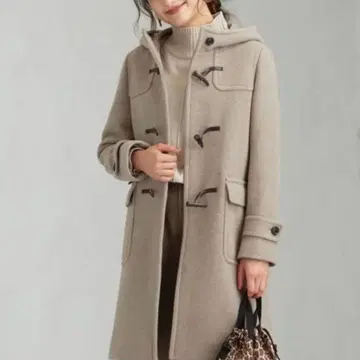 그린 레이블 더플 코트 40 따뜻한 그레이 계열 후드 DMW