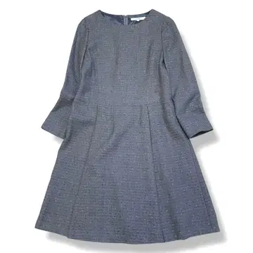 새상품급 언타이틀 고급 미실루엣 트위드 원피스 그레이 일본제