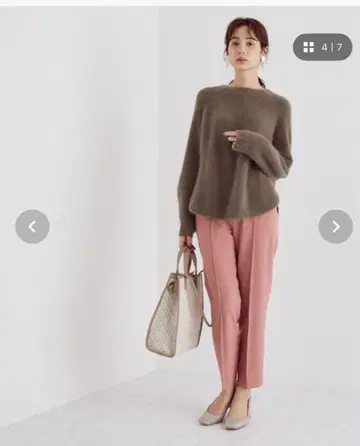 ROPE 긴팔 니트 다크 브라운 38 m