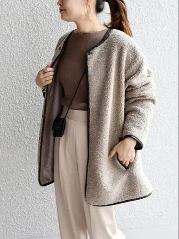 새상품급 쉽스 보아 코트