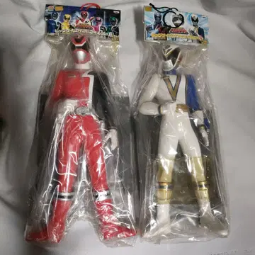 빅 사이즈 소프트 비닐 피규어 데카레인저 레드 블레이크 2체 세트