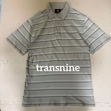 transnine 스트라이프 피케 셔츠 S 그레이
