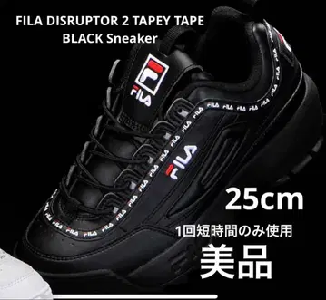 FILA 디스럽터 테이프 블랙 통굽 스니커즈 25cm