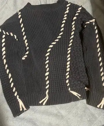 ZARA MAISONSPECIAL 케이블 니트 로프 편직 긴팔 스웨터