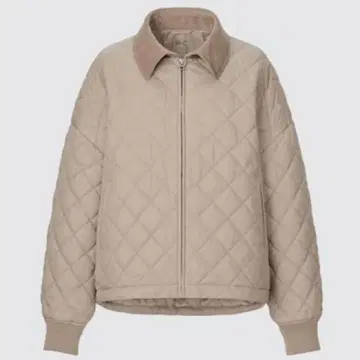 유니클로C 퍼프테크 블루종 베이지 L