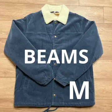BEAMS 네이비 코듀로이 보아 안감 자켓 M