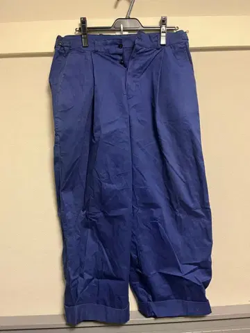 미사용 네이비 와이드 팬츠 사이드 포켓 포함