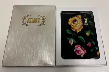 FEILER 꽃무늬 파우치 블랙 택 포함 미사용 새상품