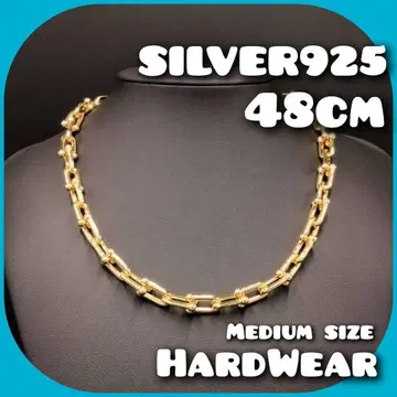 새상품 하드웨어 골드 목걸이 남성용 레인 실버