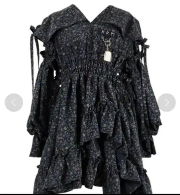 drawstring flower printed mini dress