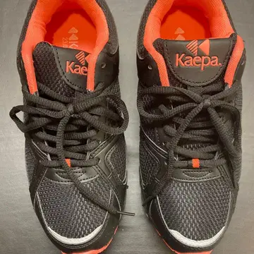 카에파 블랙/오렌지 스니커즈 23.0