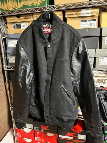 빈티지 가죽 x 울 바시티 자켓