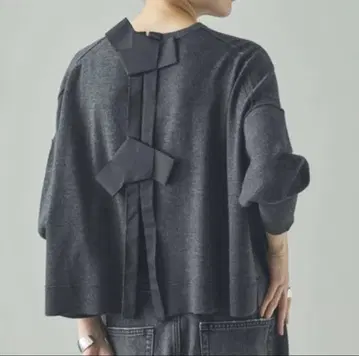 캘런솔로지 파인울 백리본 풀오버